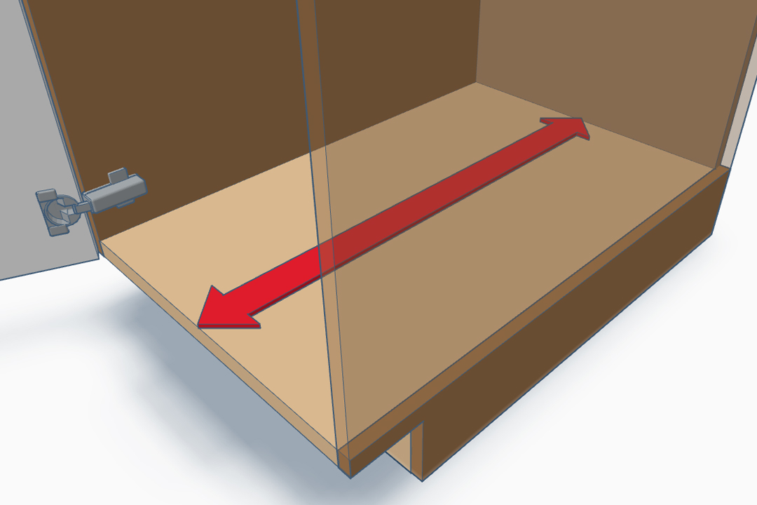 Frameless Cabinet Depth Measurement